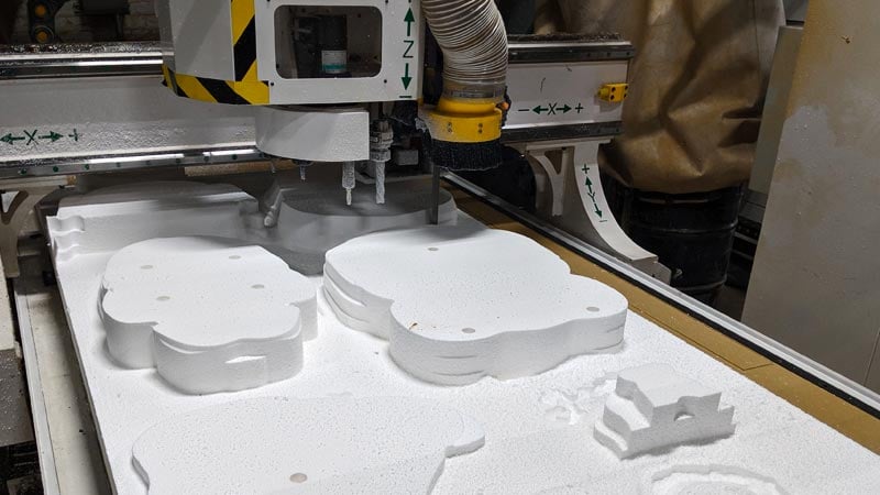 CNC router for carving foam