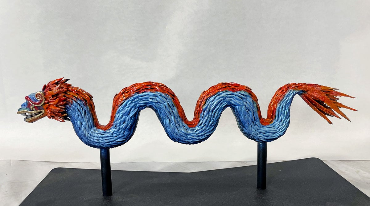 3D printed serpent sculpture