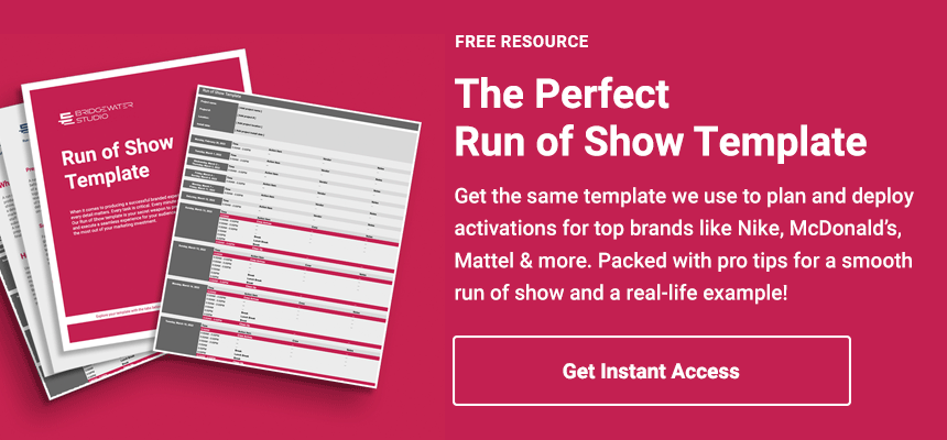 Free Run of Show Template