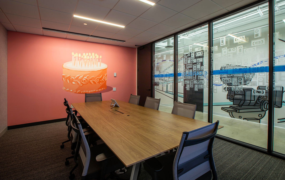 This conference room highlights one aspect of commercial design services