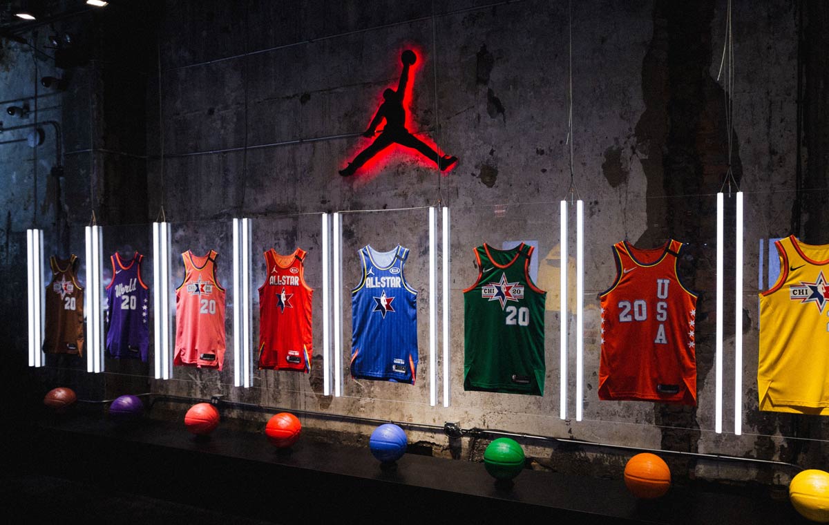 Interior of Nike's Jordan Store demonstrating the concepts of branding and experiential marketing