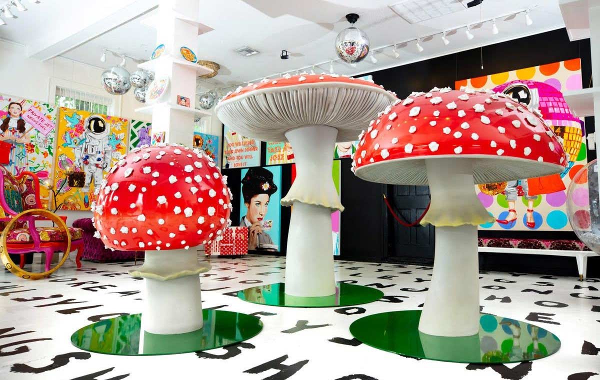 Giant 3D printed and digitally fabricated mushrooms for an event activation