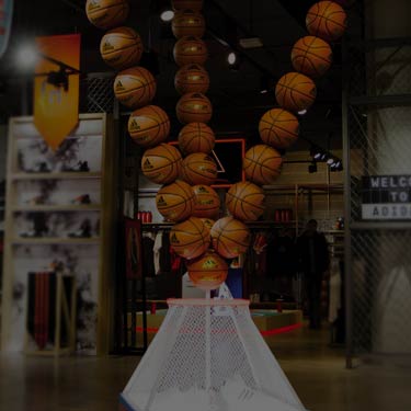 Adidas retail interior store displays design and fabrication