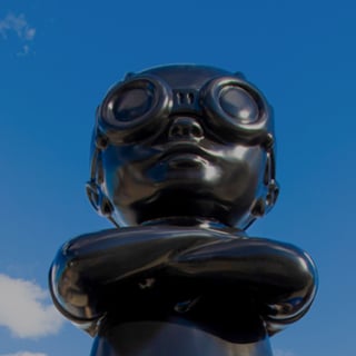 Hebru Brantley's Flyboy Sculpture Stands Tall in NYC